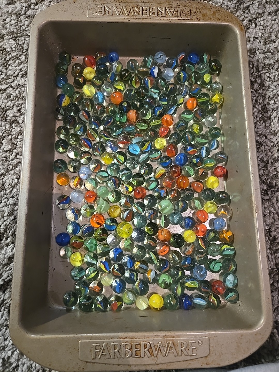 2 Ibs 13 Oz Assorted Vintage Catseye Glass Marbles – Lot #49