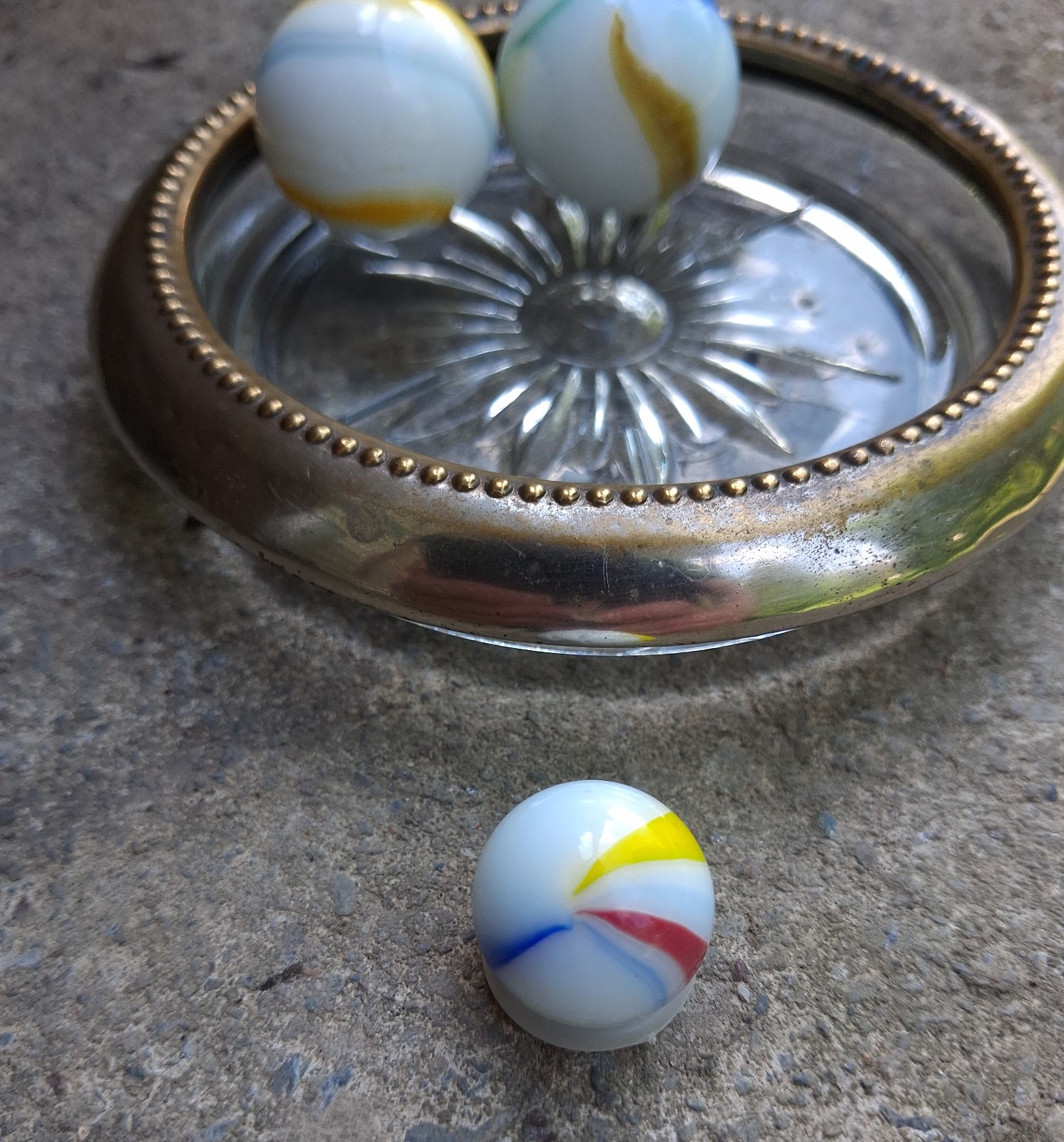 3 Imperial Asian Vacor Patch Marbles Vintage .65-.99