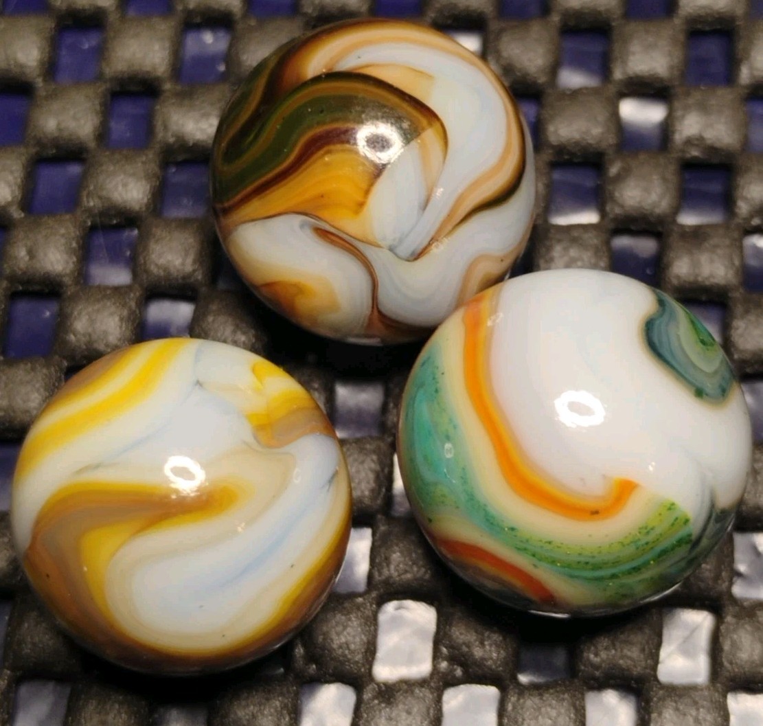 .69″-.65″ D.A.S. MARBLES LOT💥JOKER JUBILEE💥VHTF SWIRL TOY MINT +/-