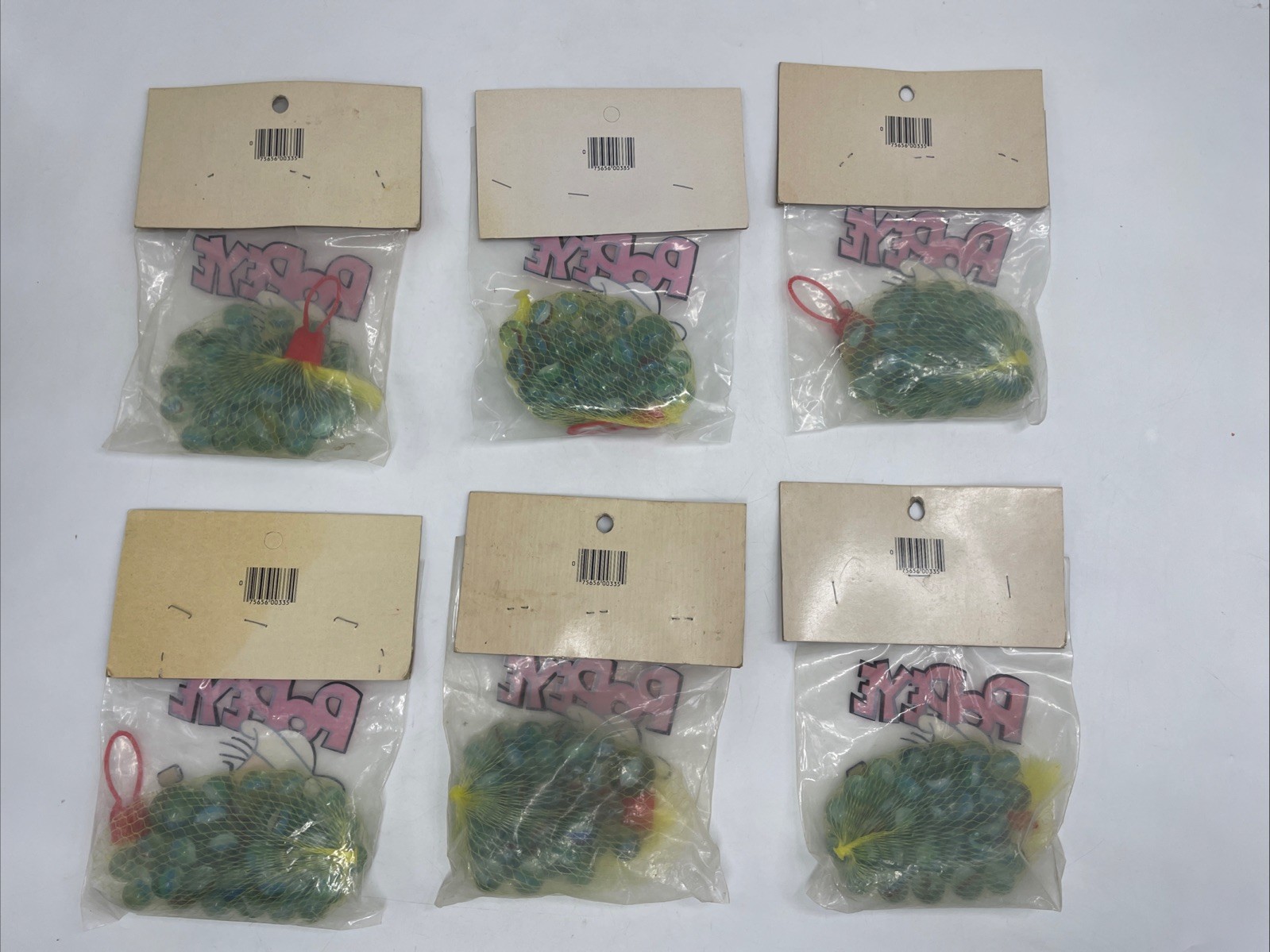 Vintage Popeye Marble Fun w/ Pouch 40 Marbles & 1 Shooter Lot (As Seen On TV)