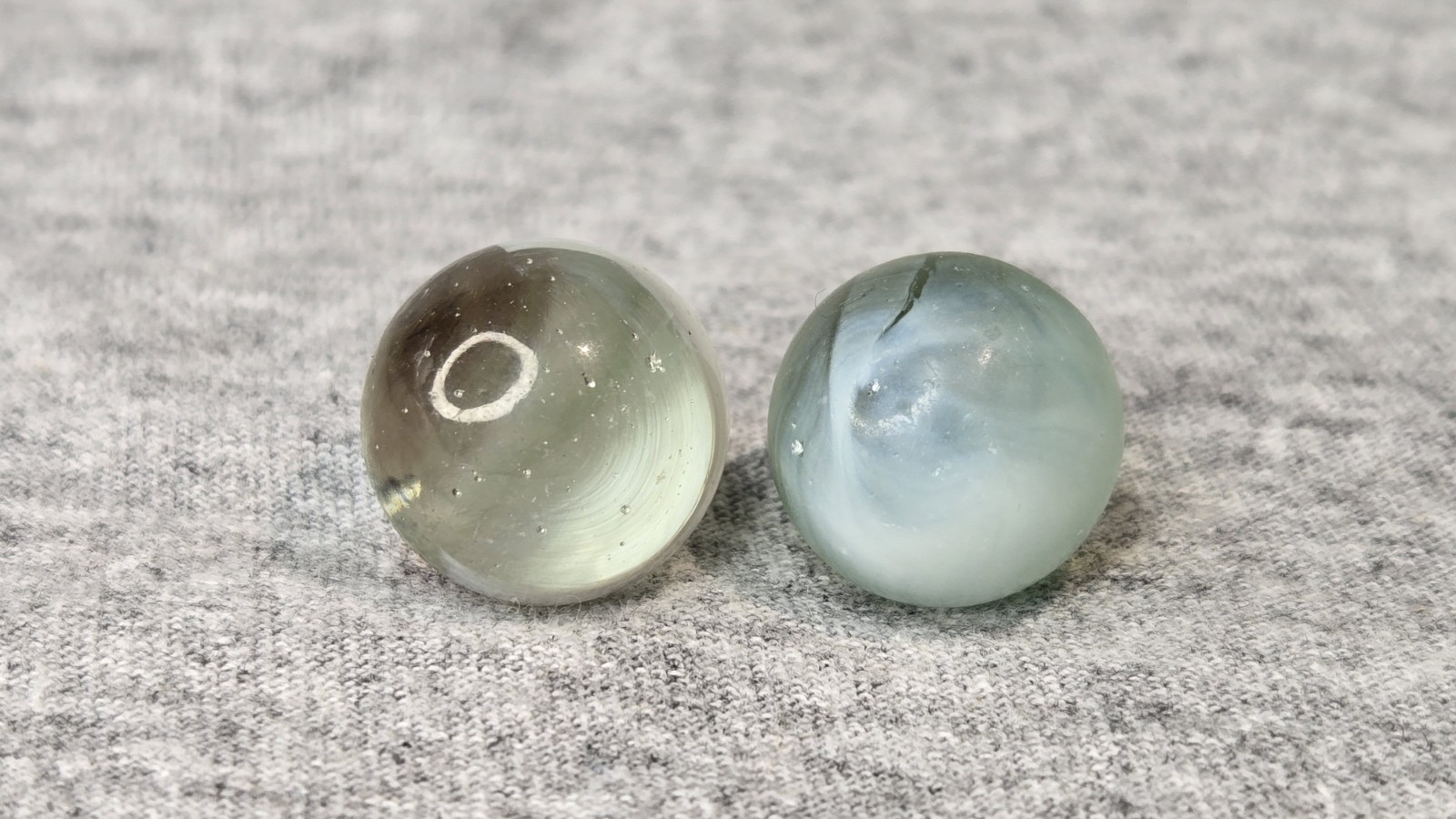 Vitro Agate Conqueror Marbles – Clear Base Brushed Patches | Lot of 12 #007