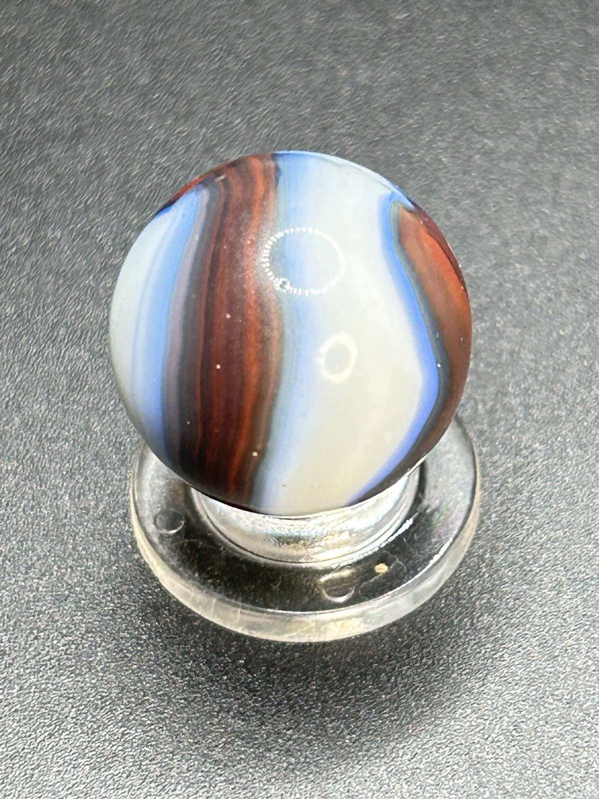 Vintage Marble King St.Mary’s Hybrid Blended Rainbow Marble 0.748”