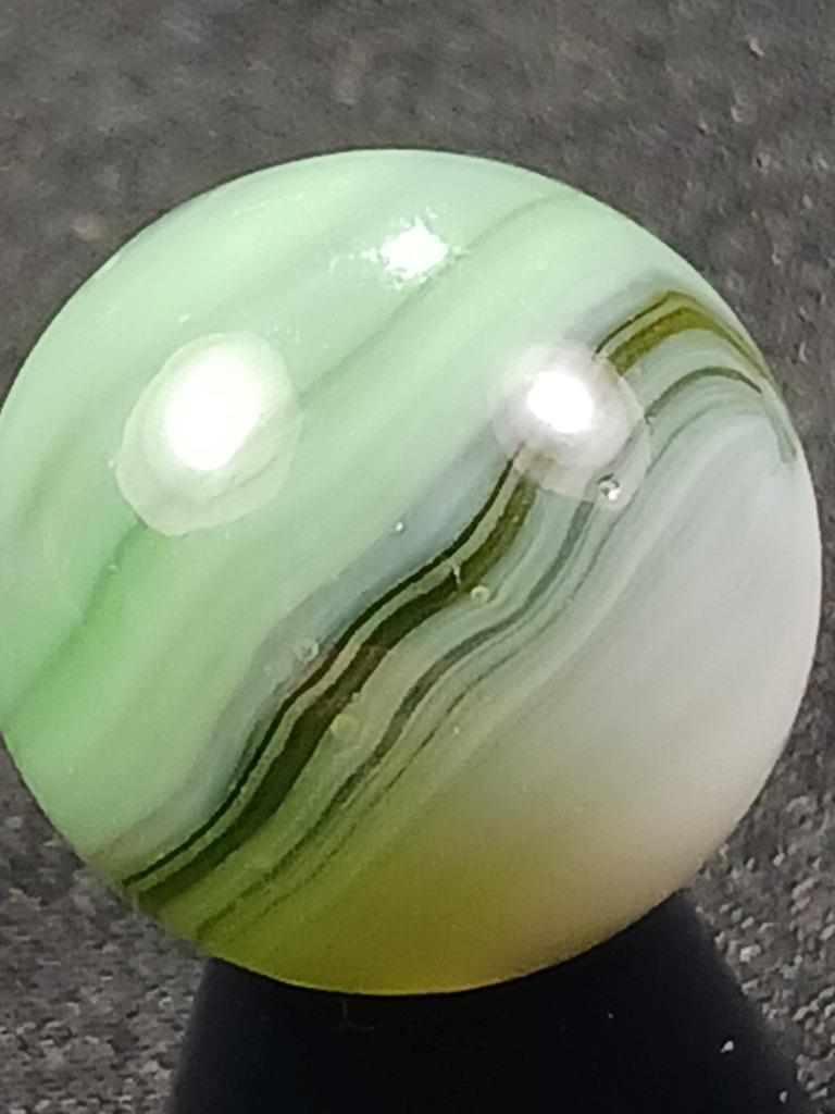 Master Vitro Akro .57″ Vitro Agate Aqua Black Near Mint Serious Marble A273