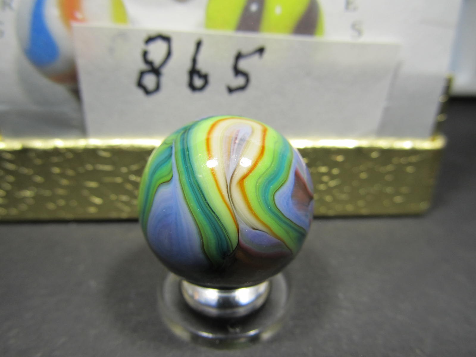FANTASTIC MULTI COLOR SWIRL MARBLE-3/4″ (MINT)