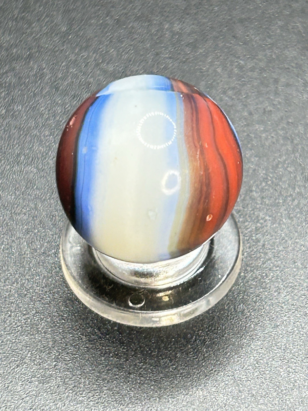 Vintage Marble King St.Mary’s Hybrid Blended Rainbow Marble 0.748”
