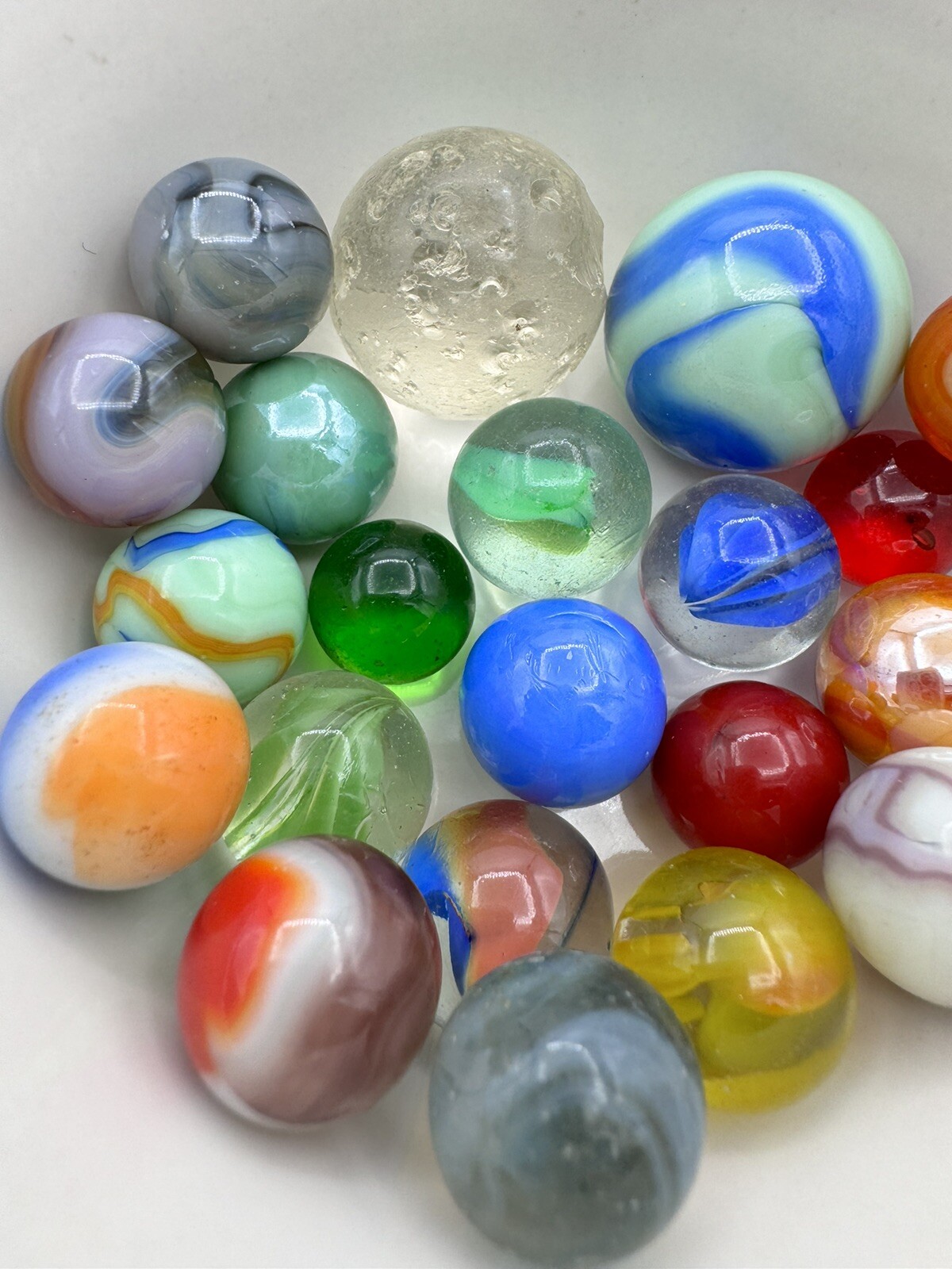 Vintage Marble Lot Of MARBLES UV Reactive Cadmium Uranium Lot #34