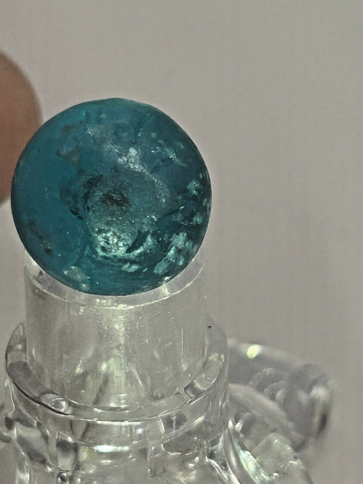 Antique German Aqua Blue Mica Marble 5/8″ Near Mint+ M4
