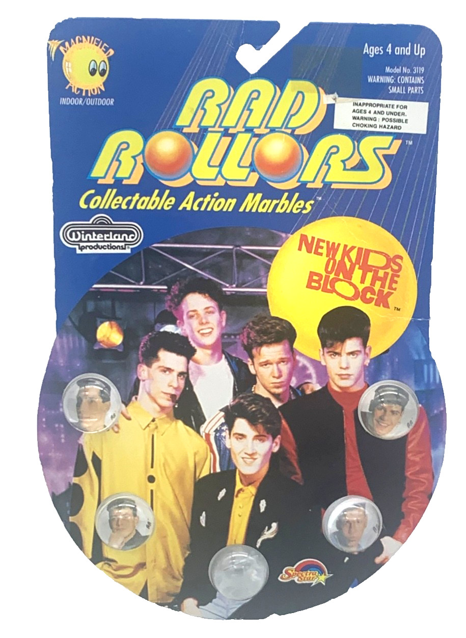 New Kids On The Block Rad Rollers Collectible Marbles VTG 1990 4+ New In Box