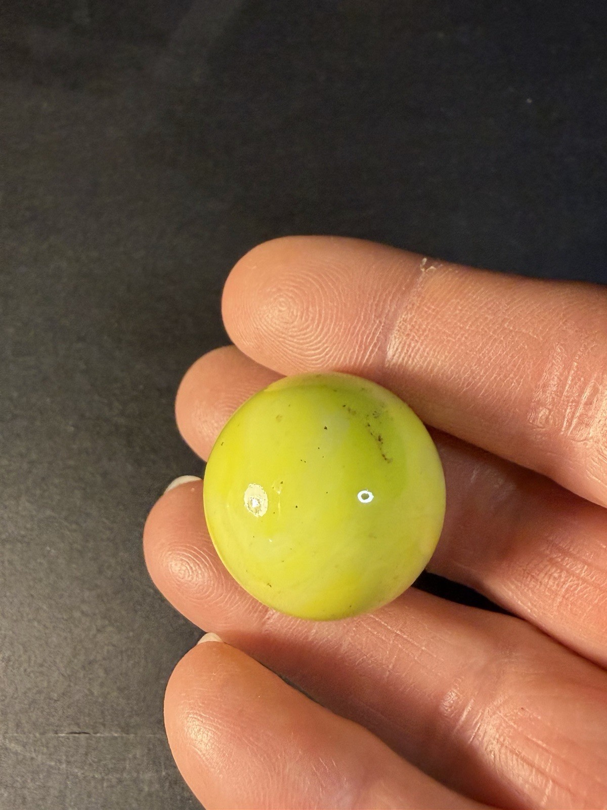 6 Cats Eye 1” Shooter Marbles Plus Two Other Solid Color Marbles