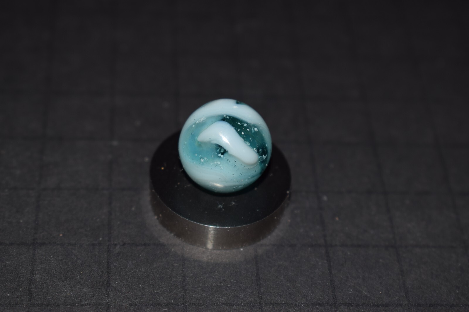OLD Ravenswood Toy Marble Premium Transparent 🥽Aqua Marine Base🥽 Size .640″