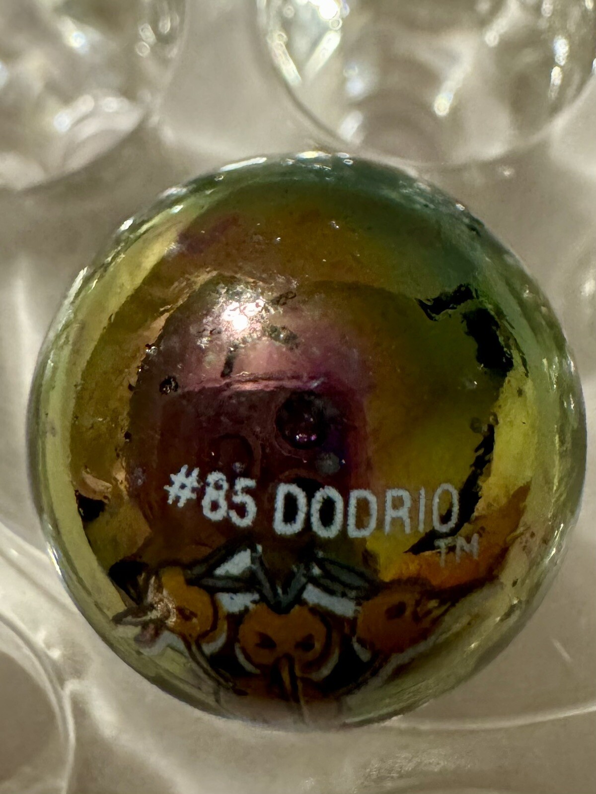 VINTAGE Pokémon Pokemon Holographic MARBLE #85 DODRIO GLASS Toy Biz COLLECTIBLE