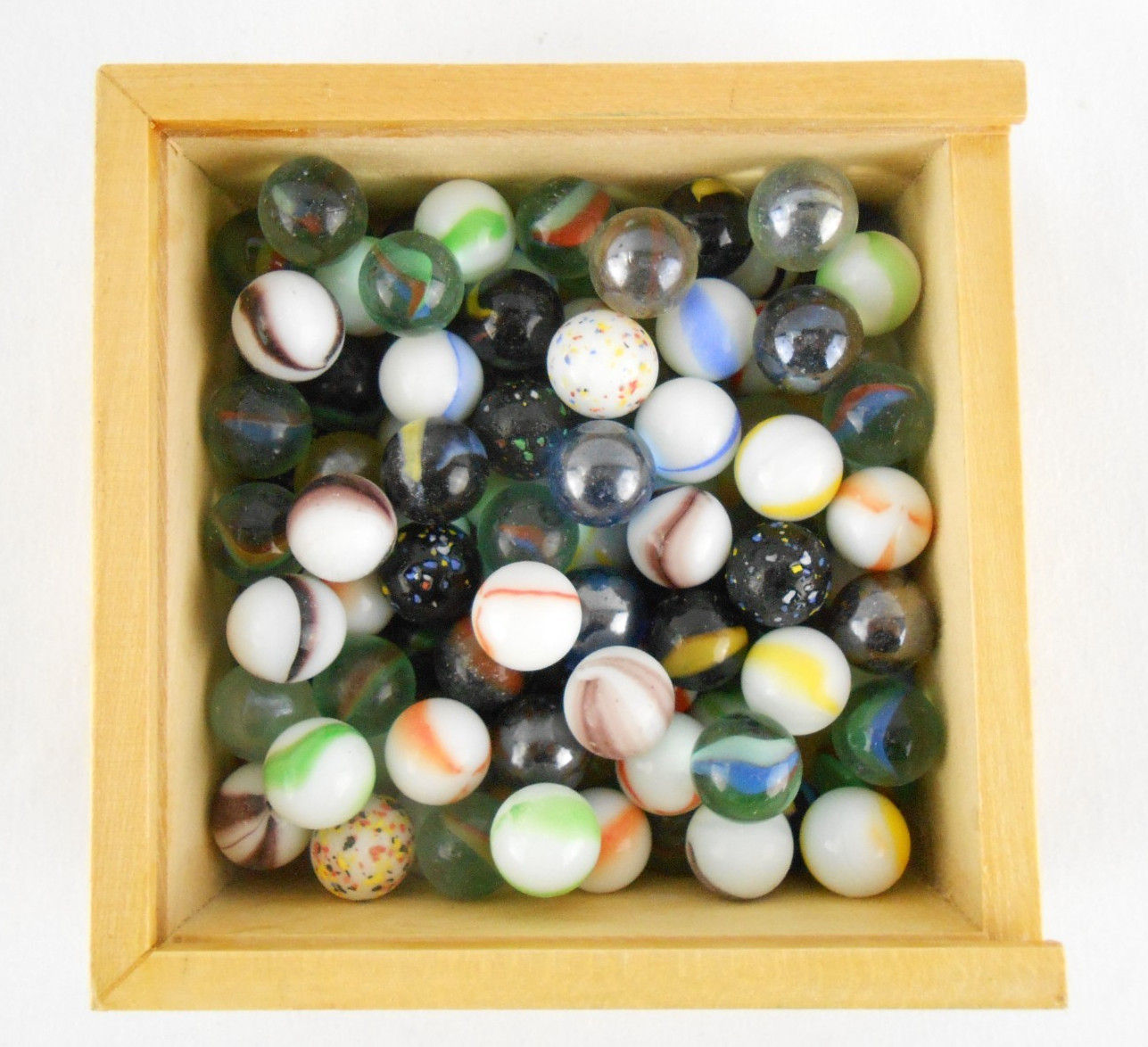 Imperial Classic 100 Marble Collection Real Wooden Box New Open Complete 1998