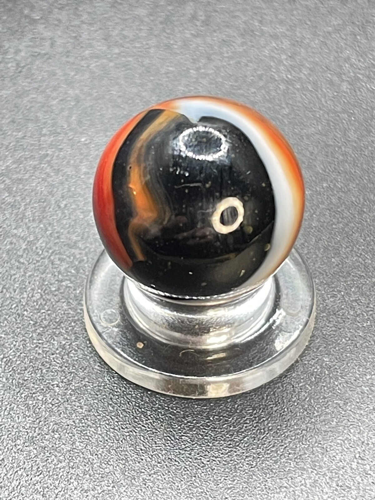 Peltier Rainbo Marble Multi Color Peltier Marble Vintage Marbles 0.629”