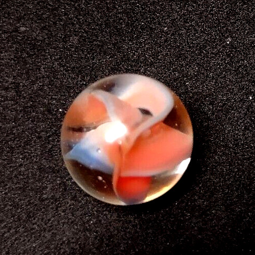 Vintage Vitro Agate Tri-Color Hybrid Cat Eyes Marble Ribbon Swirl .625″
