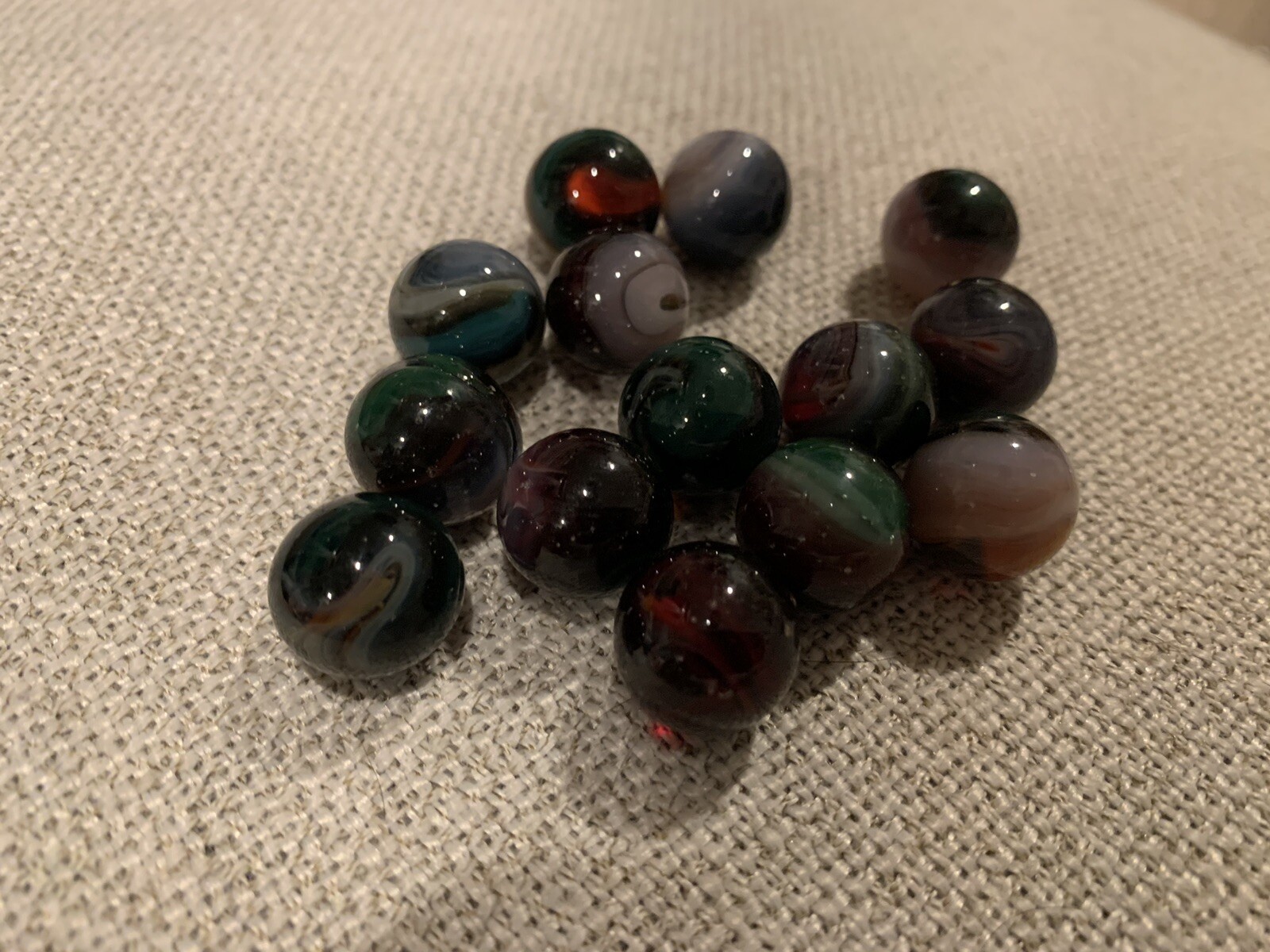 Lot of 10 Uranium/Cadmium Marbles 5/8