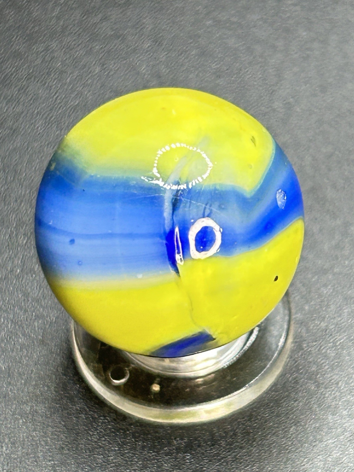 Vintage Marble King St. Mary’s Cub Scout Rainbow Marble 0.866”
