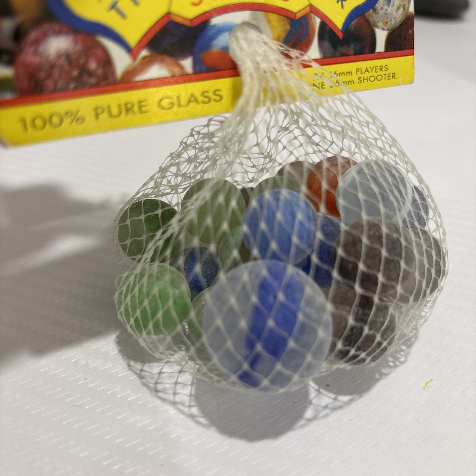 “Fr Rainbow” VACOR MEGA MARBLES Vintage 1990s Net Bag 24 16mm/1 25mm Shooter