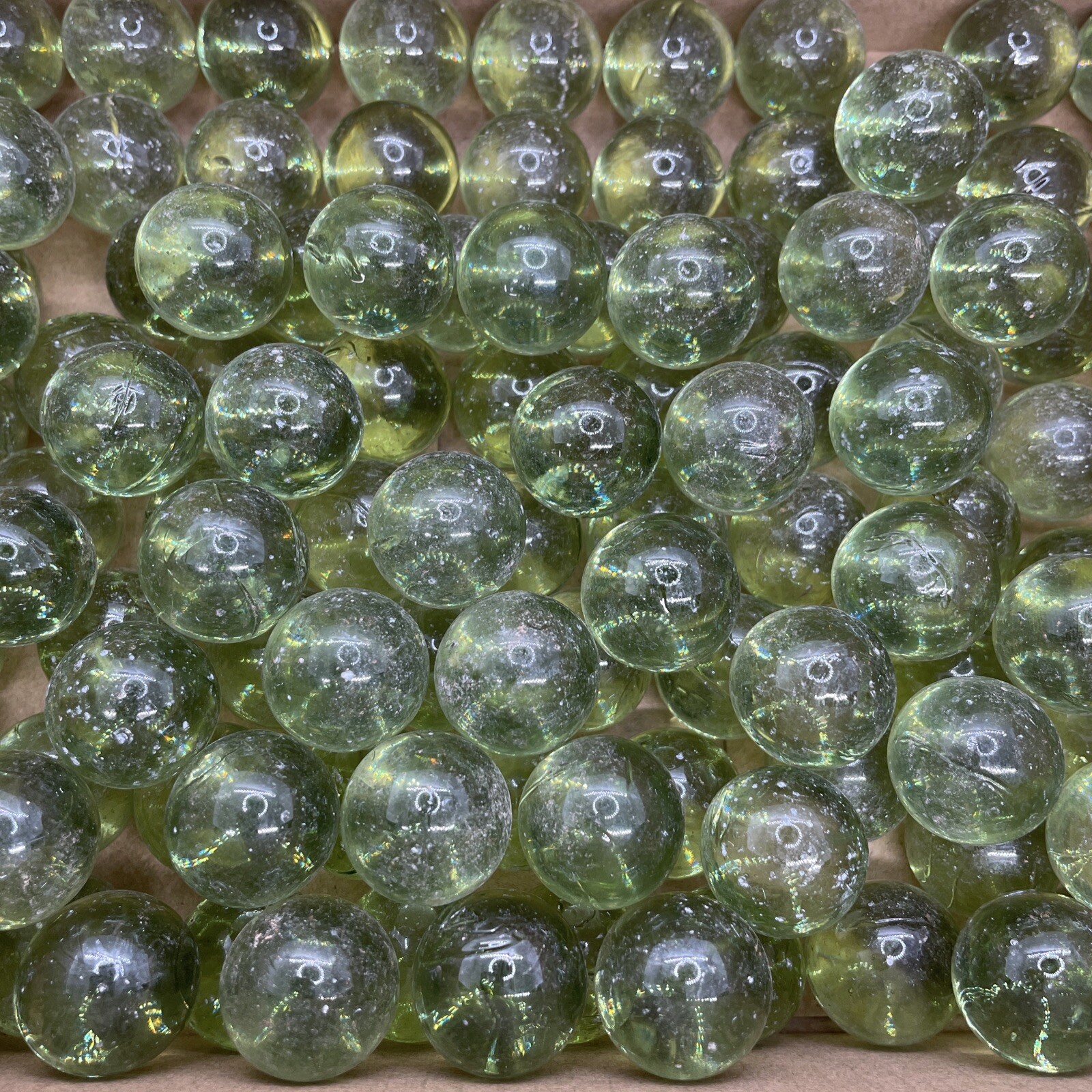 Vintage Bulk 3 Lb (117 pcs) 13/16” Glass Marbles Shooter Tumbler Aquarium Used