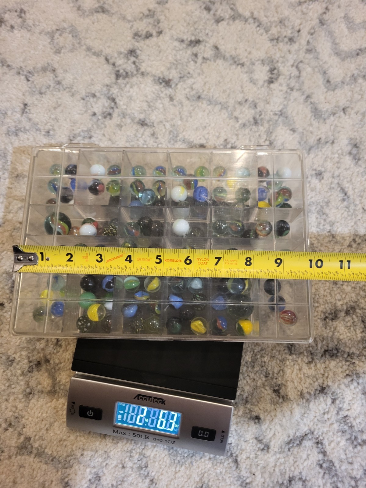 LOT of 125 Vintage Marbles COLLECTION with Organizer Slots