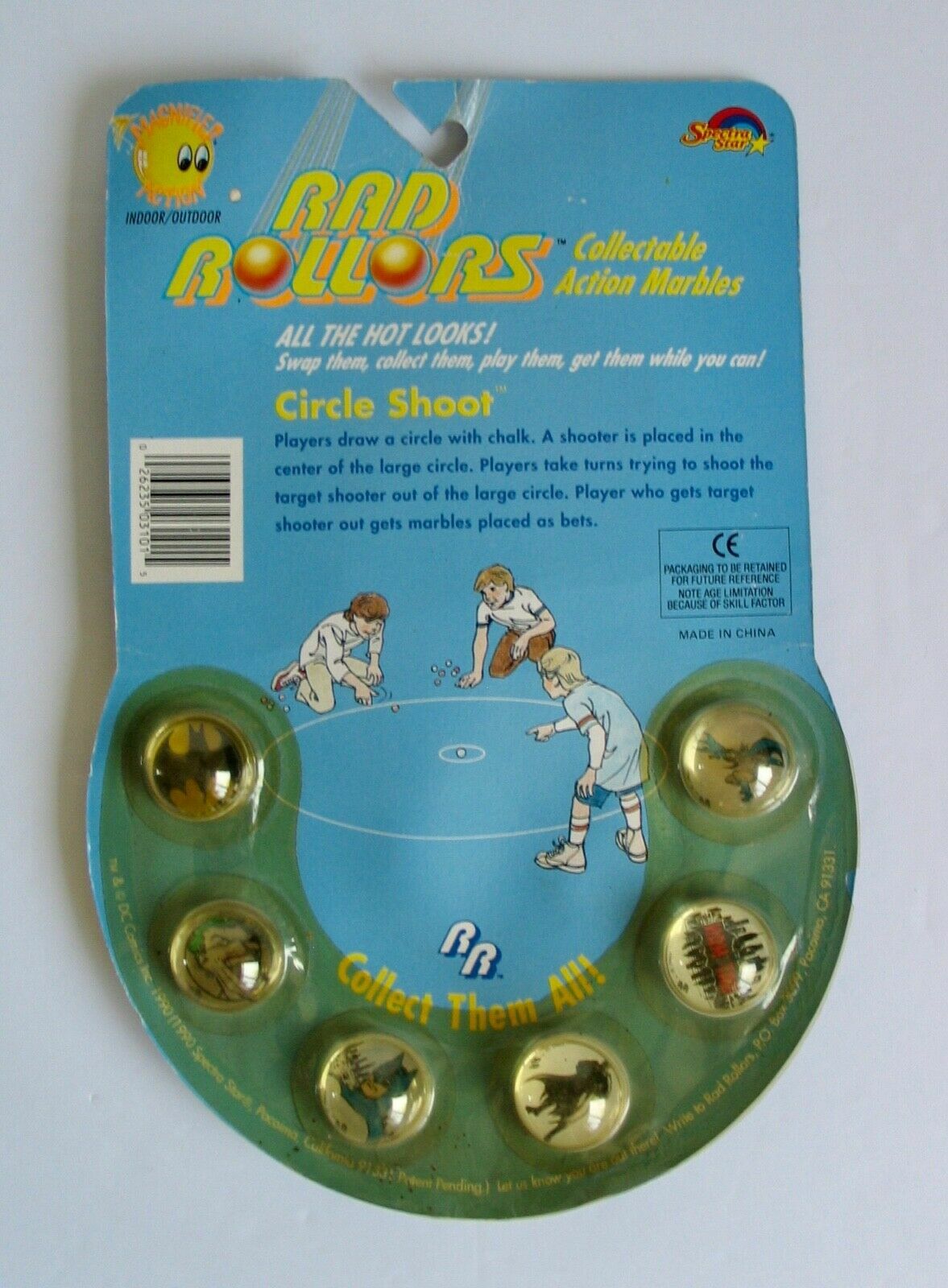 Vintage 1990 Batman Bad Rollers Marbles Sealed Pack DC Comics Comic Book NWT NOS