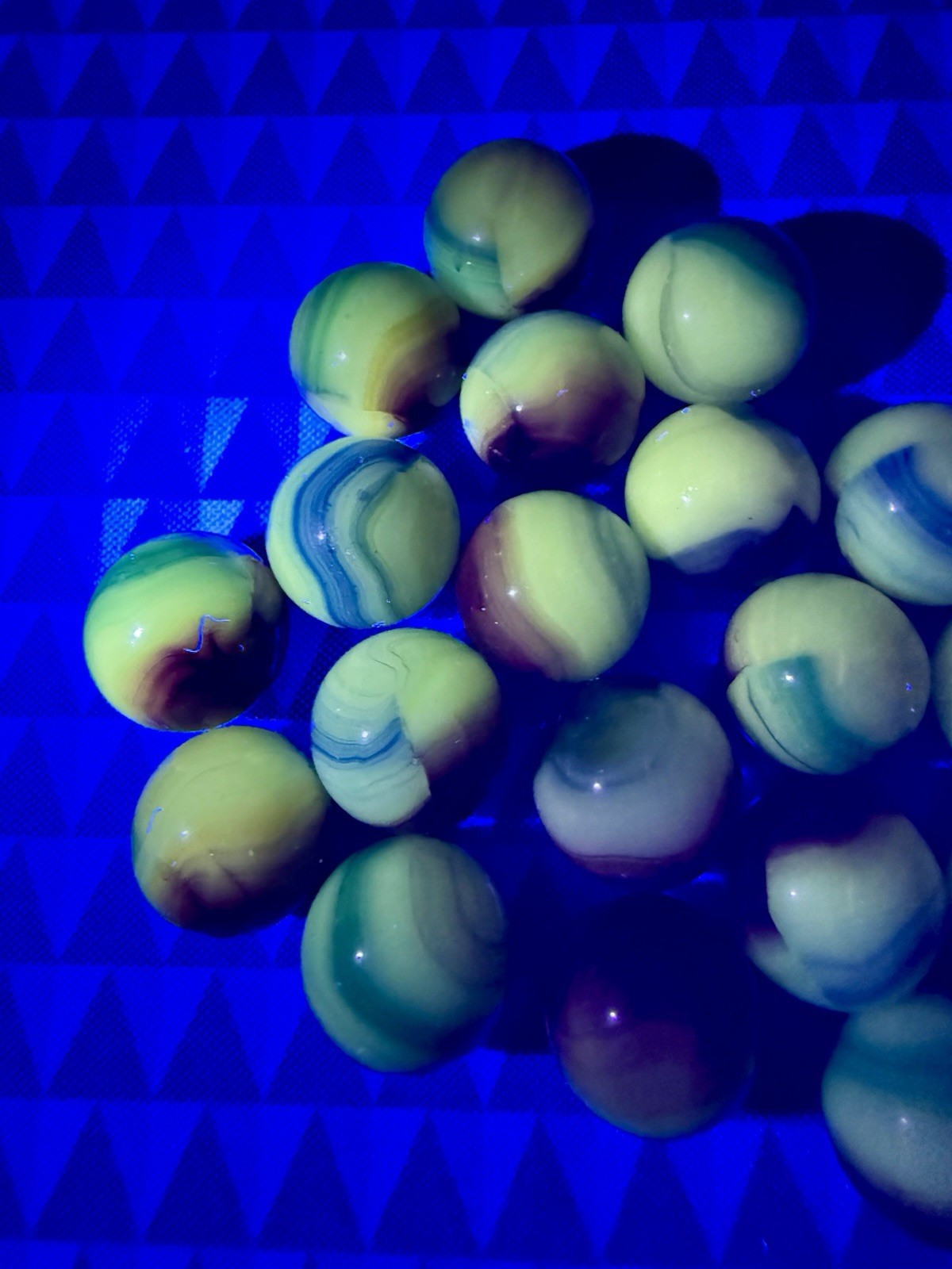 Vintage Glass Swirl Marble Akro Agate Vitro Peltier Marbles Lot Of 19