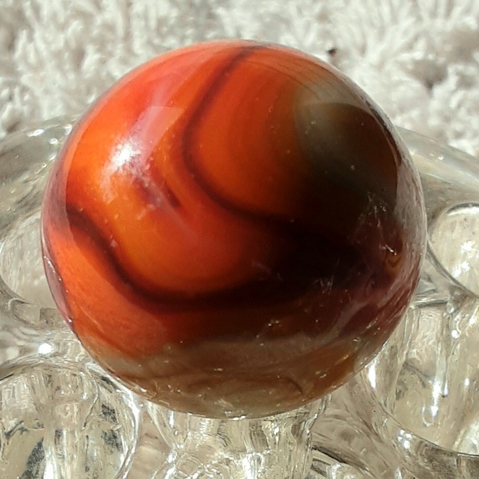 1″ Vacor or Jabo Multi Color Swirl Marble In Wet Mint Condition👌.