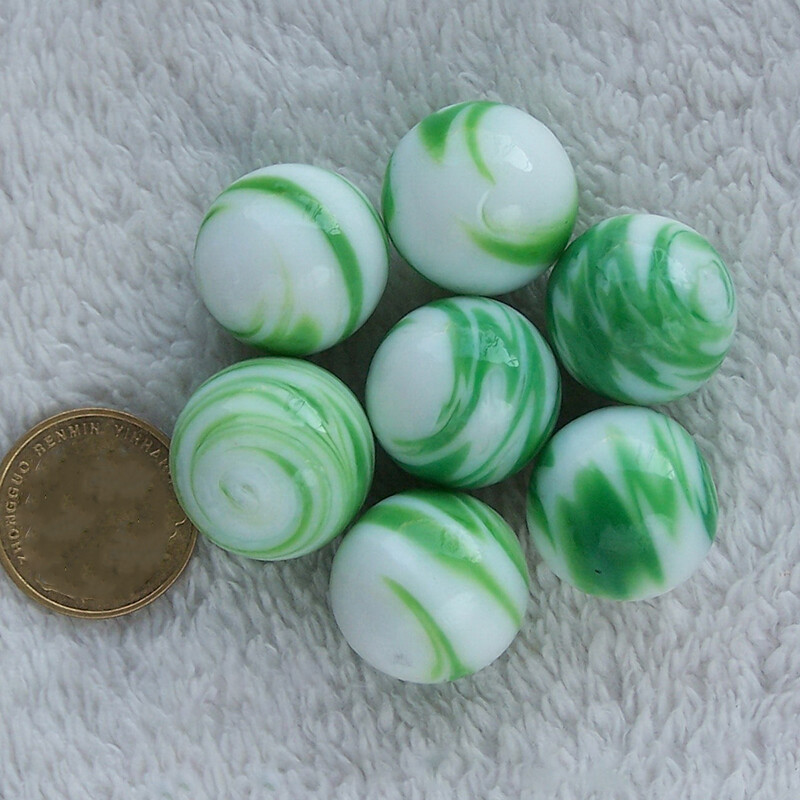 18mm Glass Marbles Bead Green Traditional Vintage Classic Game Vases Decoration