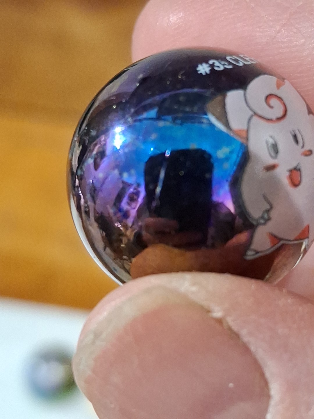 POKEMON MARBLE CLEFAIRY #35 Holo GLASS MARBLE