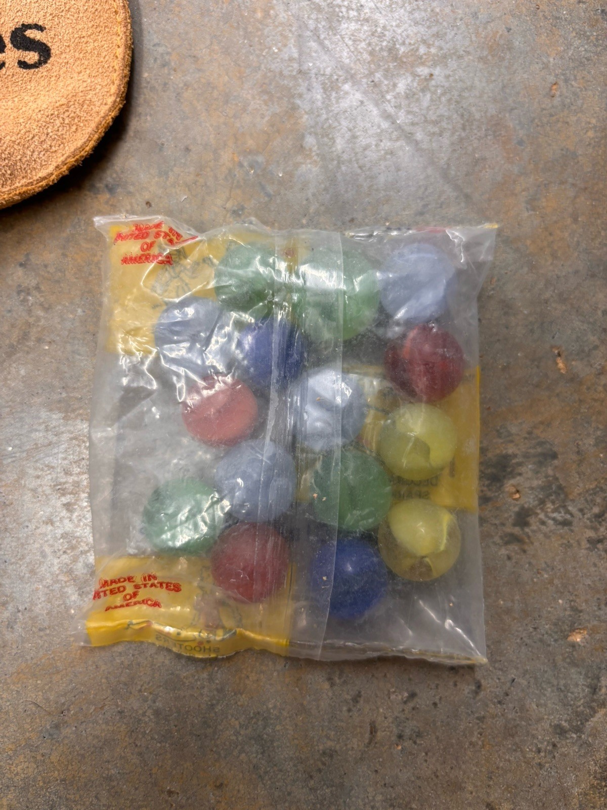 Vintage Peltier Glass Marbles Sealed Bag Cat’s Eye Sparklets Glacier Park NEW