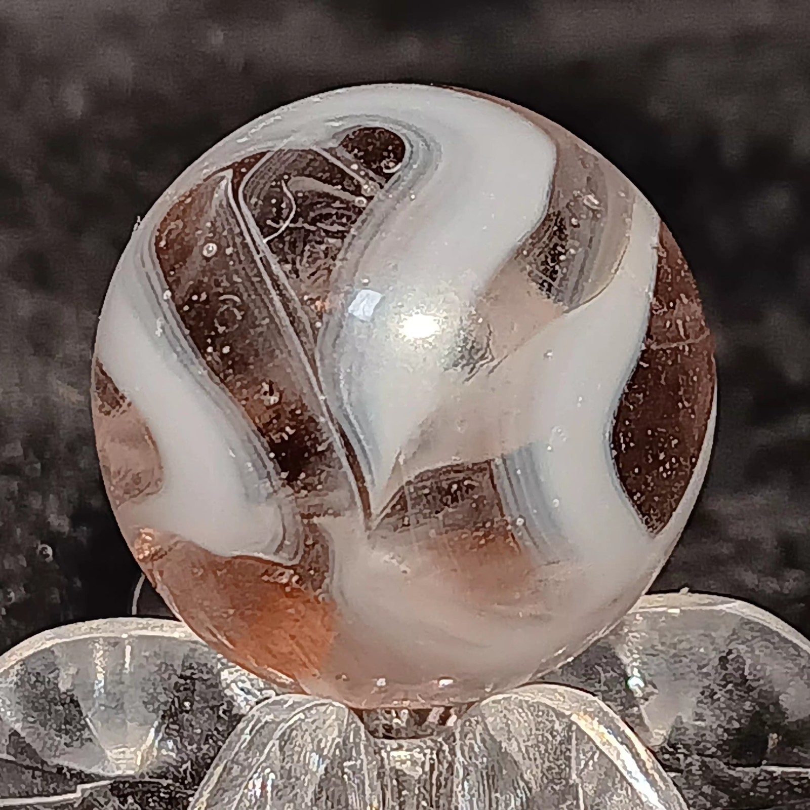 Vintage Jackson Swirl Marble. .63″ Nm. Uv Active. HTF Example.