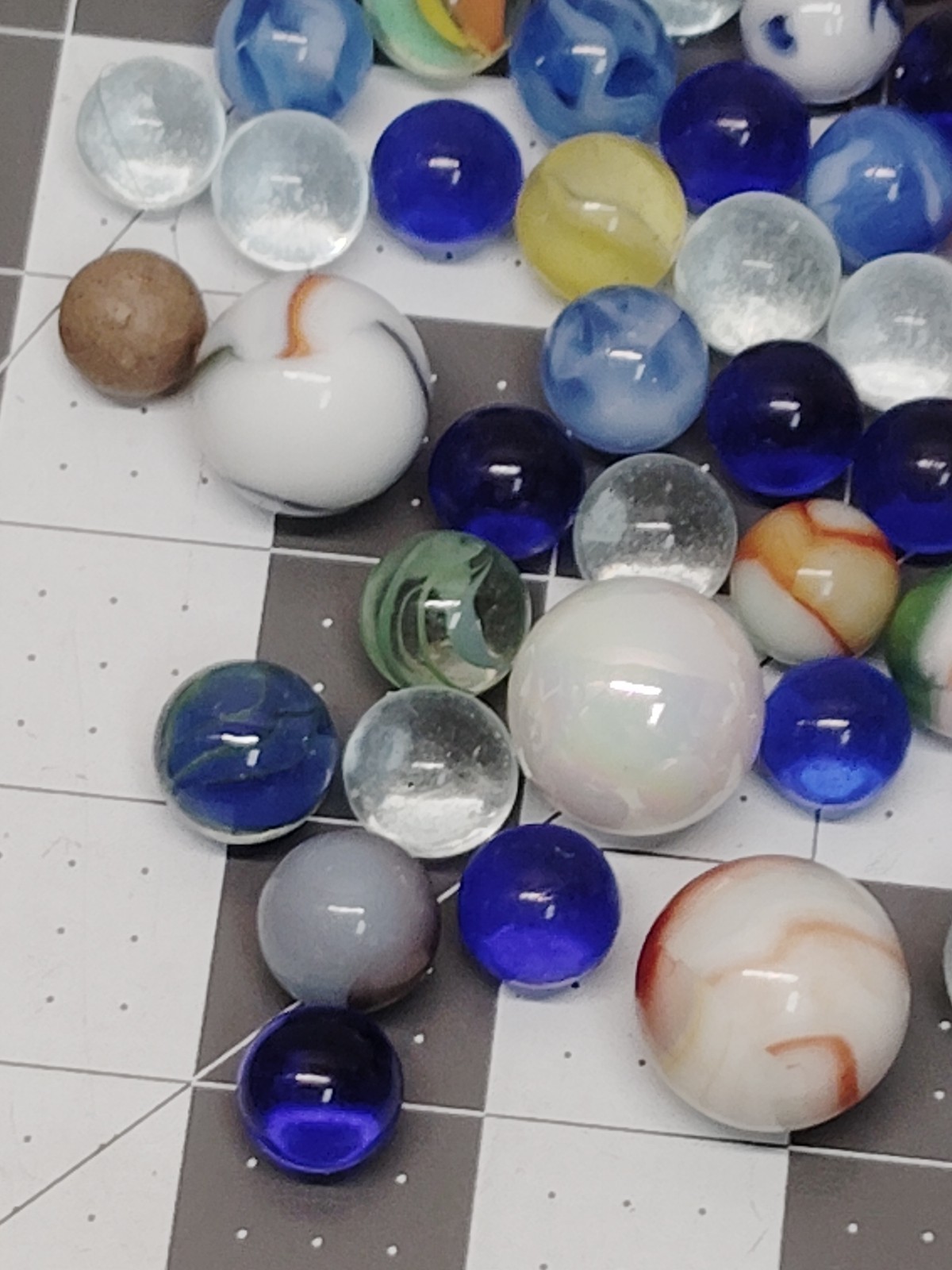 120 Lot~Vintage Marbles Attic Found Marbles In Glass Jar