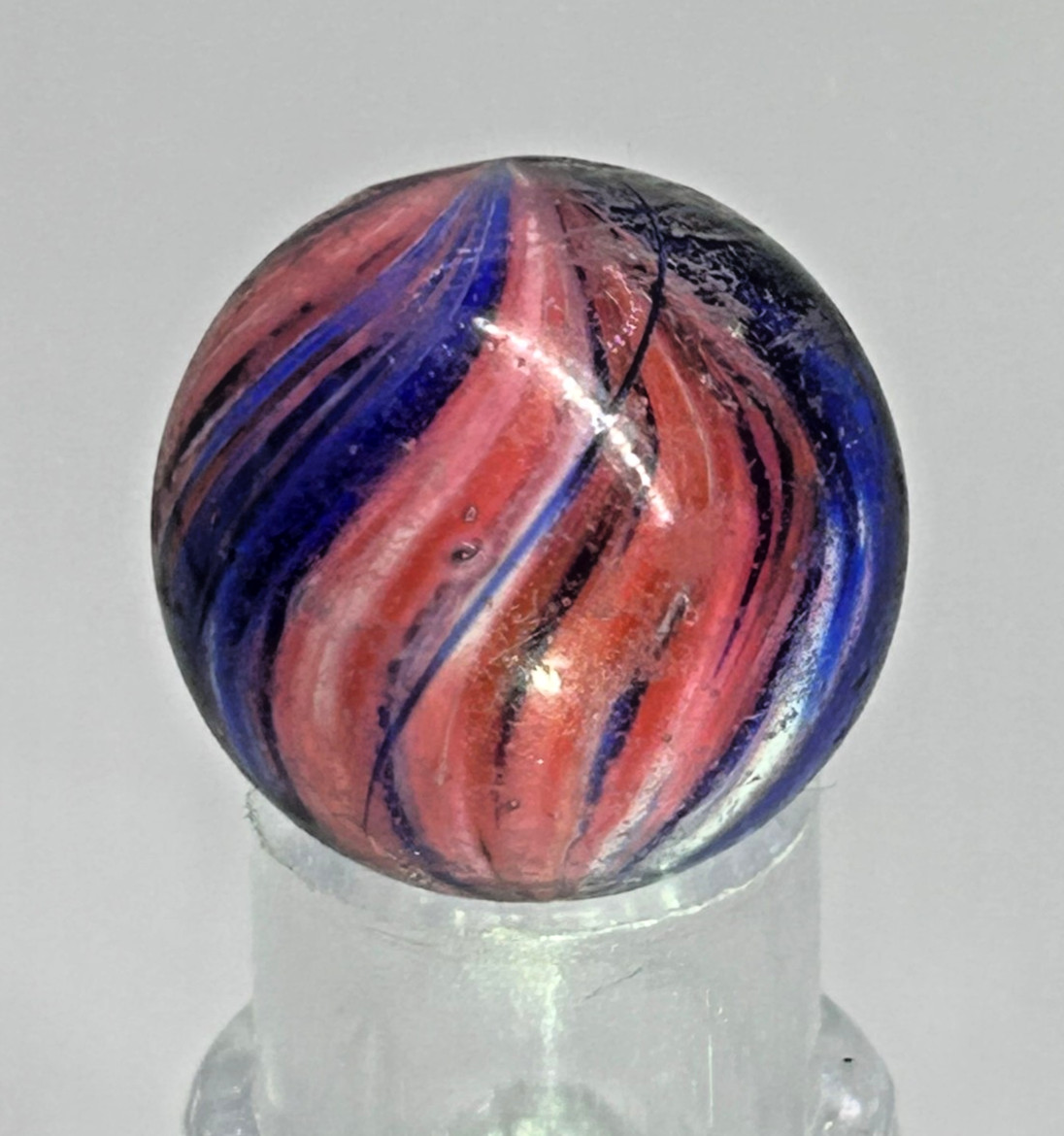 Antique German Handmade Onionskin Shrunken Marble 3/4″ Mint- O27