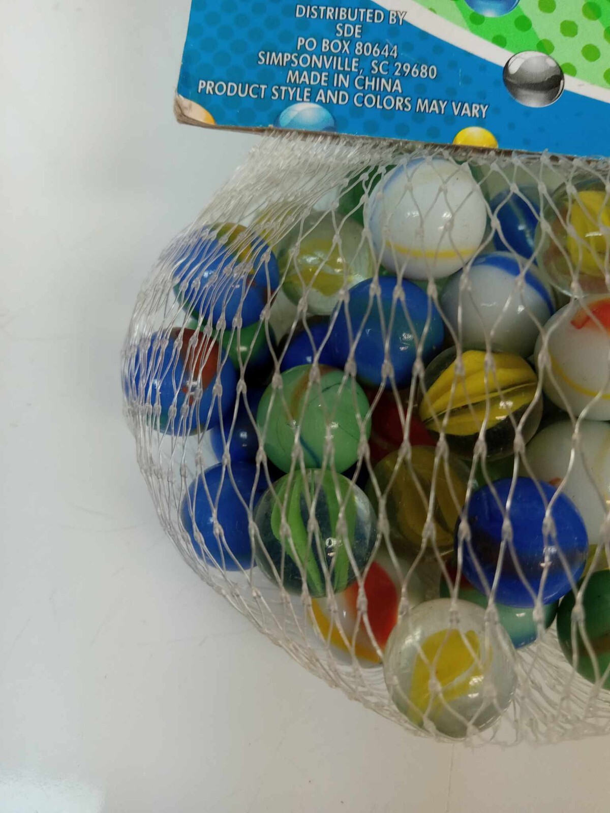 New/Sealed Toy Mendous Glass Marbles 50 Count includes 1 -0.95″ Marble kids 8+