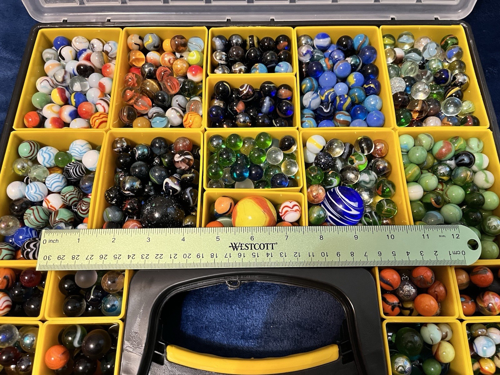 Complete Marble Collection From Estate Sale 13 Pounds Plus Case Fast Shipping