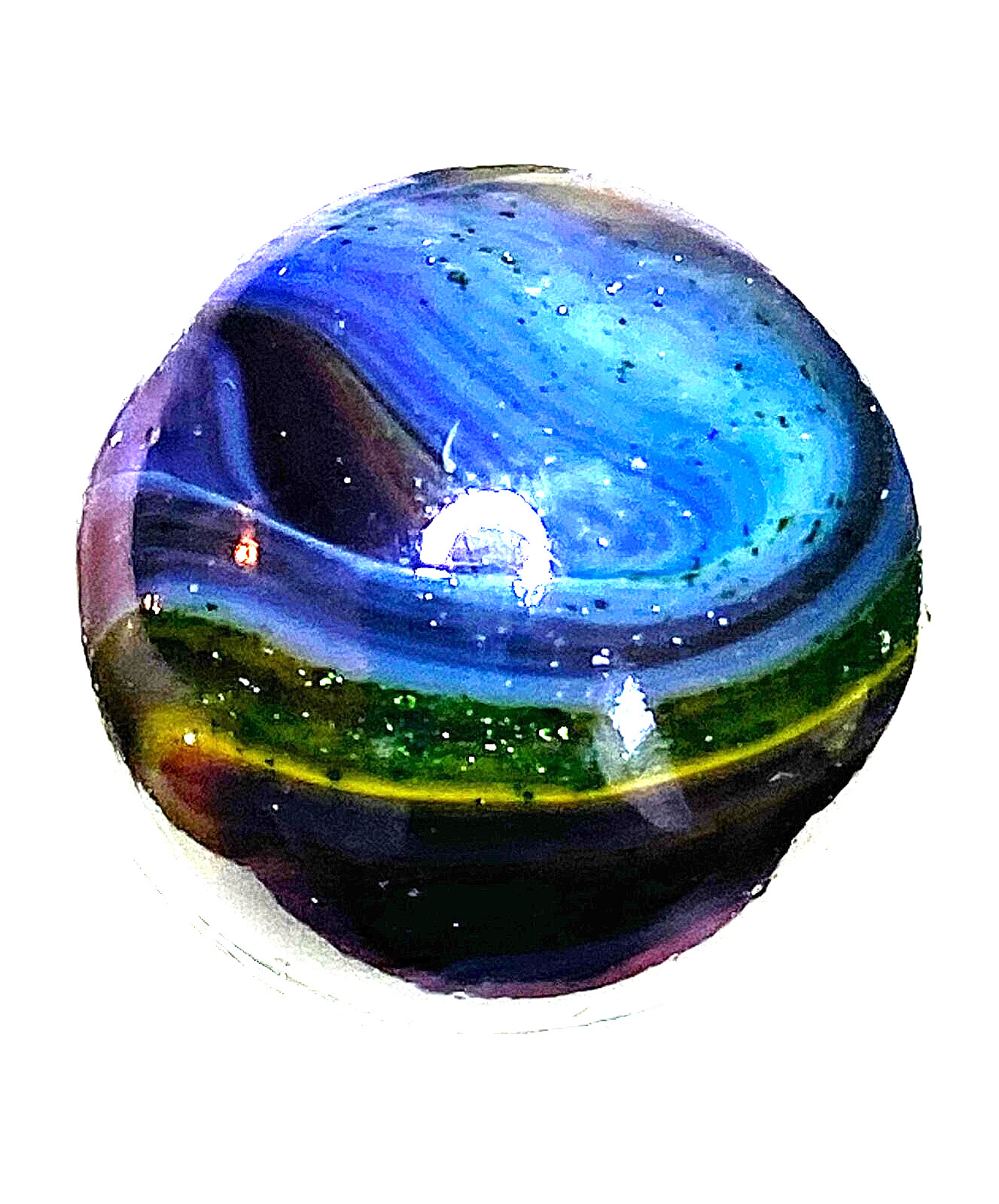 DAS/CHAMPION/WV/JABO SUPER DEEP DARK AVENTURINE BLUE SWIRLED SHOOTER .73″ M573