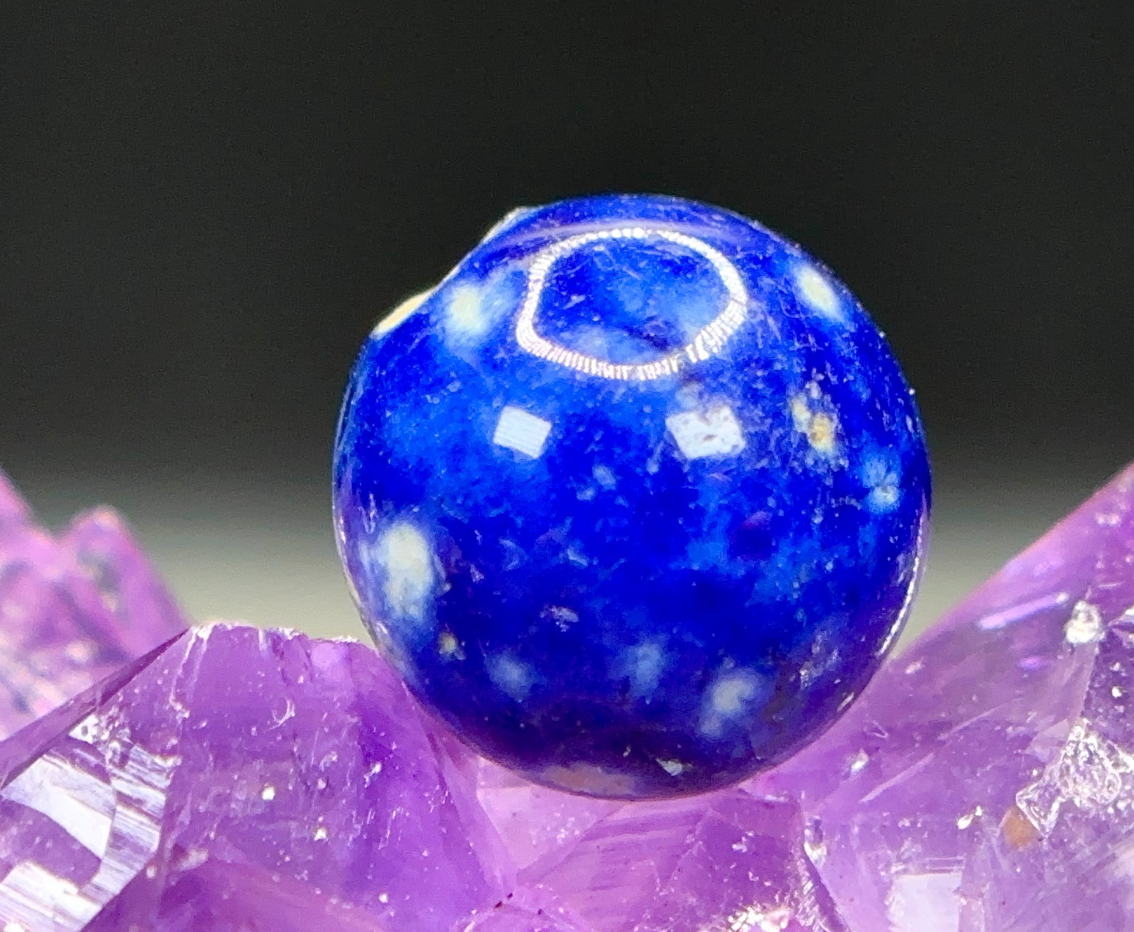 SMALL Antique Vintage Handmade Clay Bennington Marble – Cobalt Blue – .54″ Nice