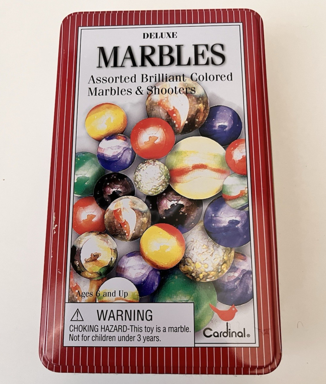 2004 Deluxe Marbles in Tin By Cardinal Over 160 Marbles and Shooters