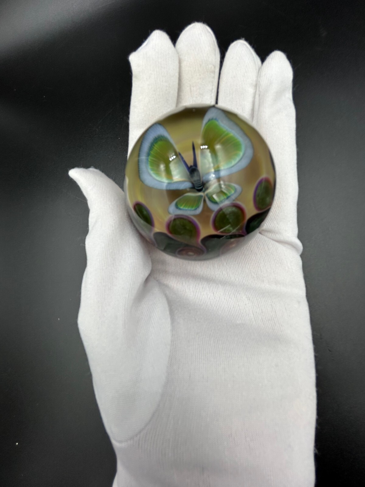 Chris Rice 1-7/8″ Butterfly Art Glass Marble