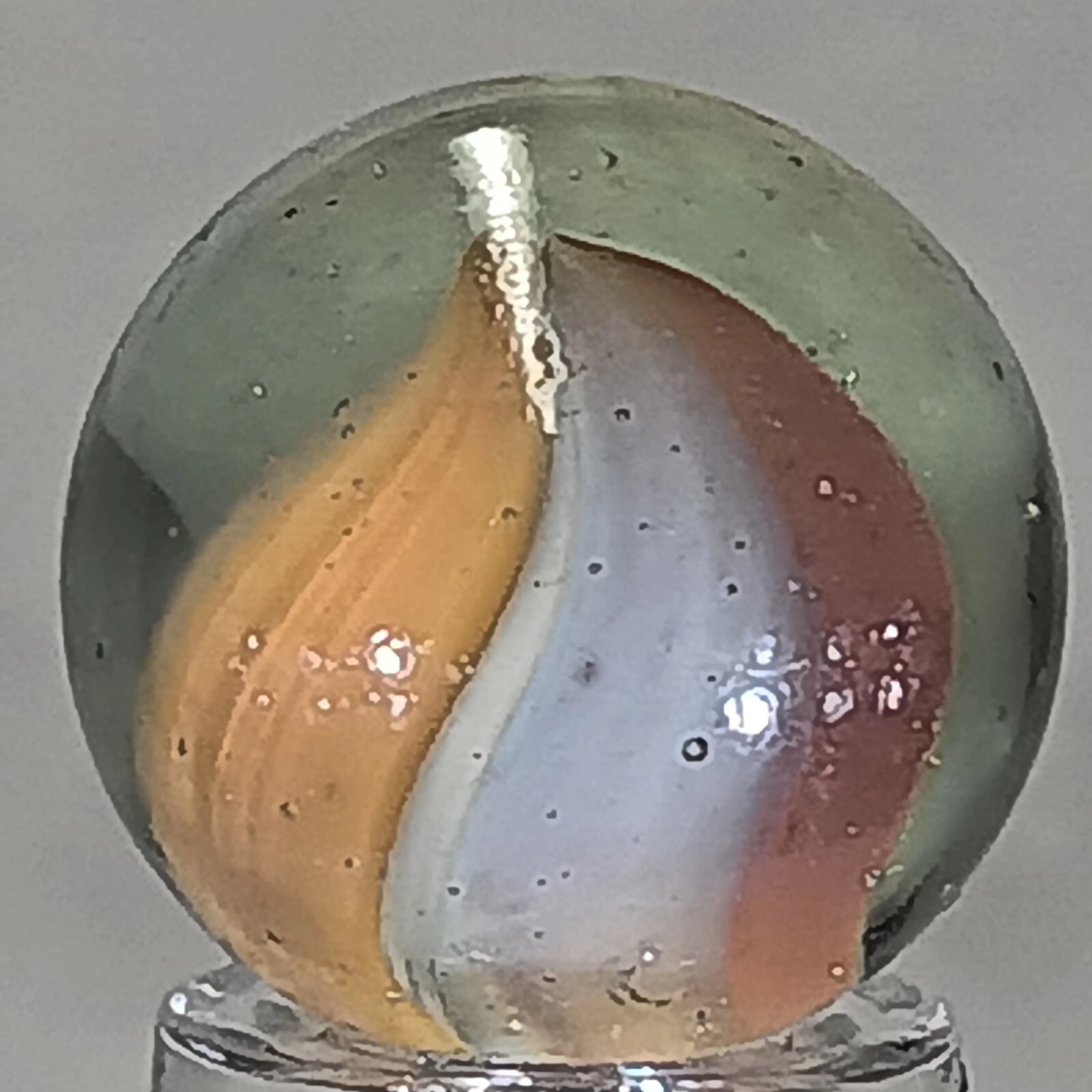 Vintage Tri-Color Hybrid Cat’s Eye Marble .60 Inches Near-Mint Condition
