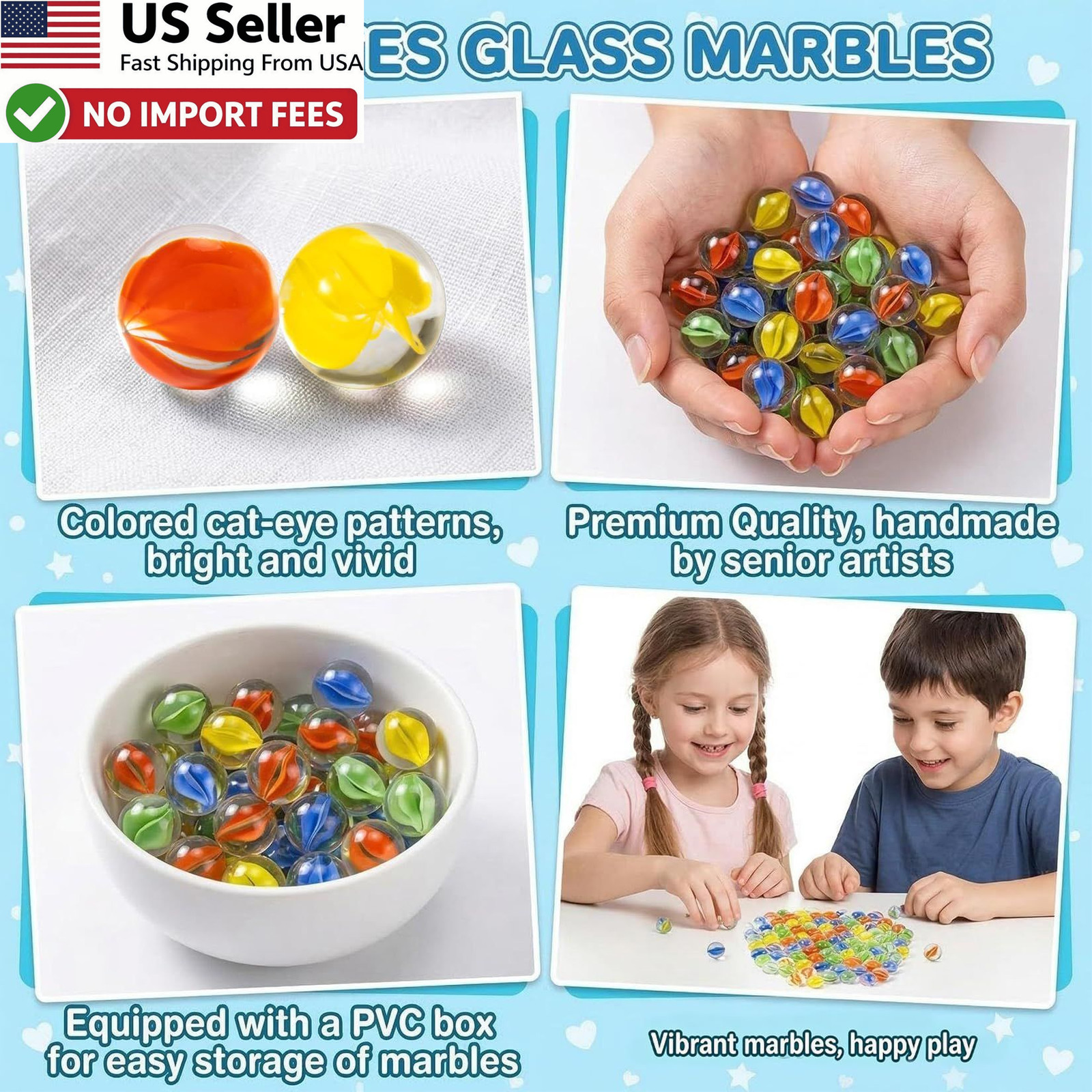 Glass Marbles Bulk 98Pcs Sukh Cat Eye 14mm 16mm Mix Color Chinese Checkers Decor