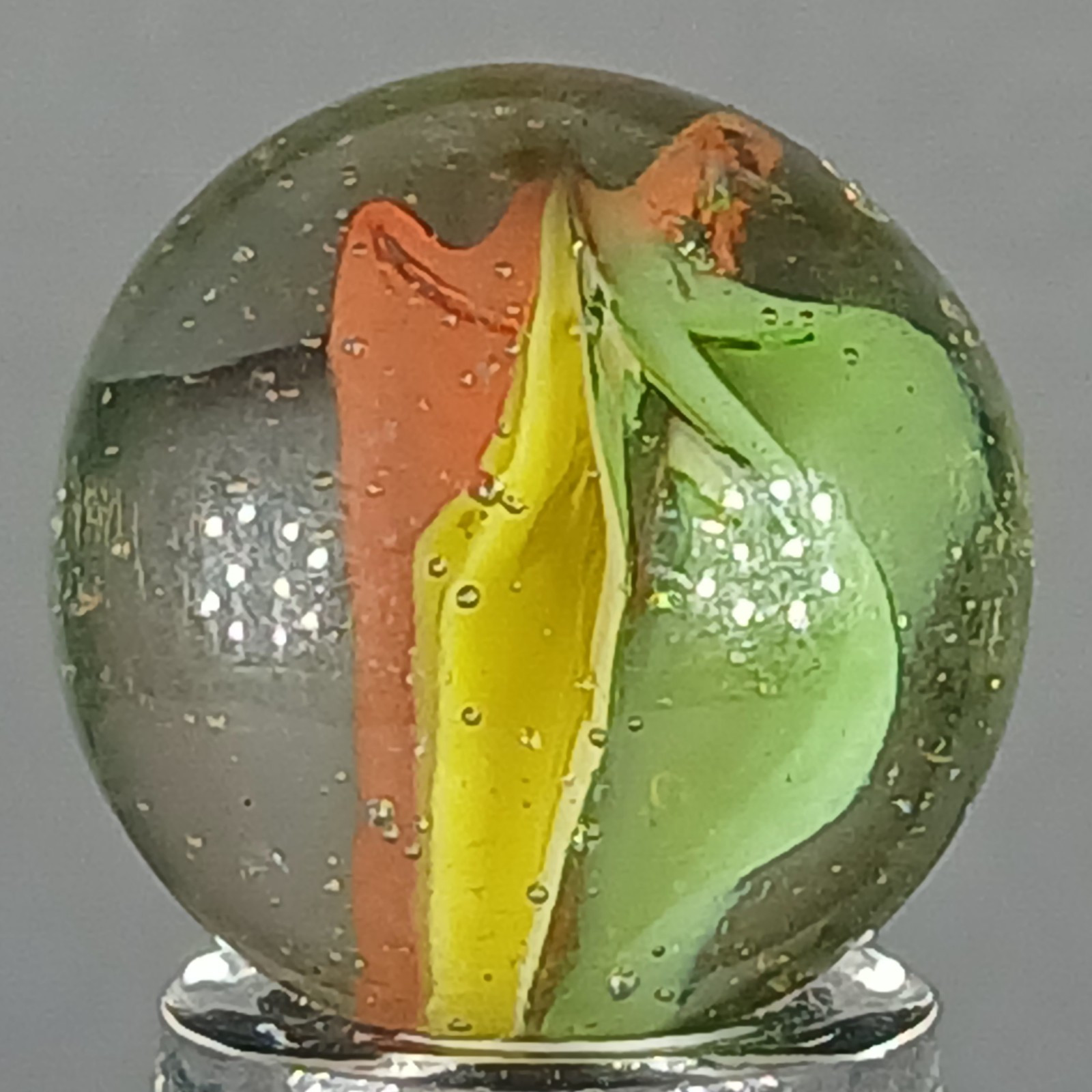 Vintage Tri-Color Hybrid Cat’s Eye Marble .62 Inches Near-Mint Condition