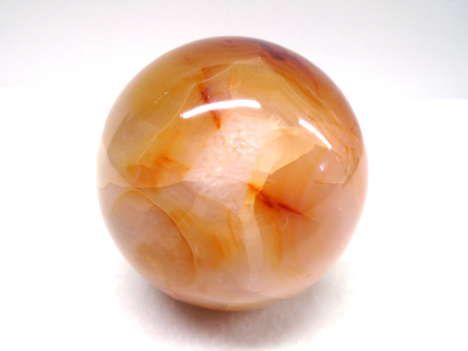 (1) LARGE AGATE NATURAL STONE POLISHED MARBLE/SPHERE! 2.02 inches! VERY NICE!