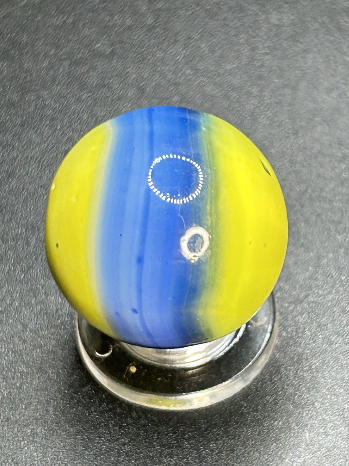Vintage Marble King St. Mary’s Cub Scout Rainbow Marble 0.866”