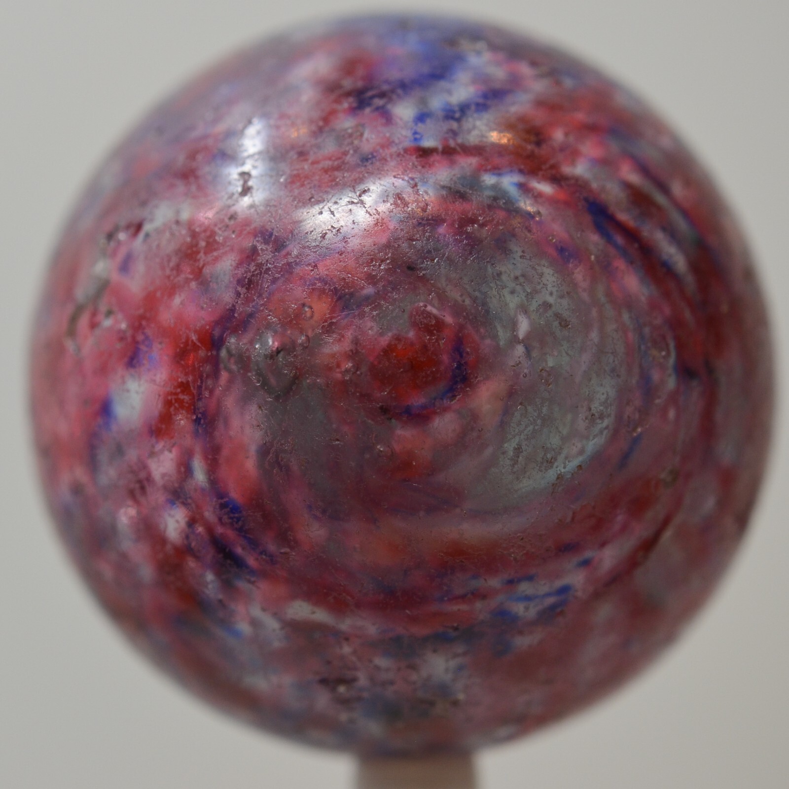 Handmade Shrunken Cloud Onionskin Marble, End of Day 1 13/16 inch, Germany S1448