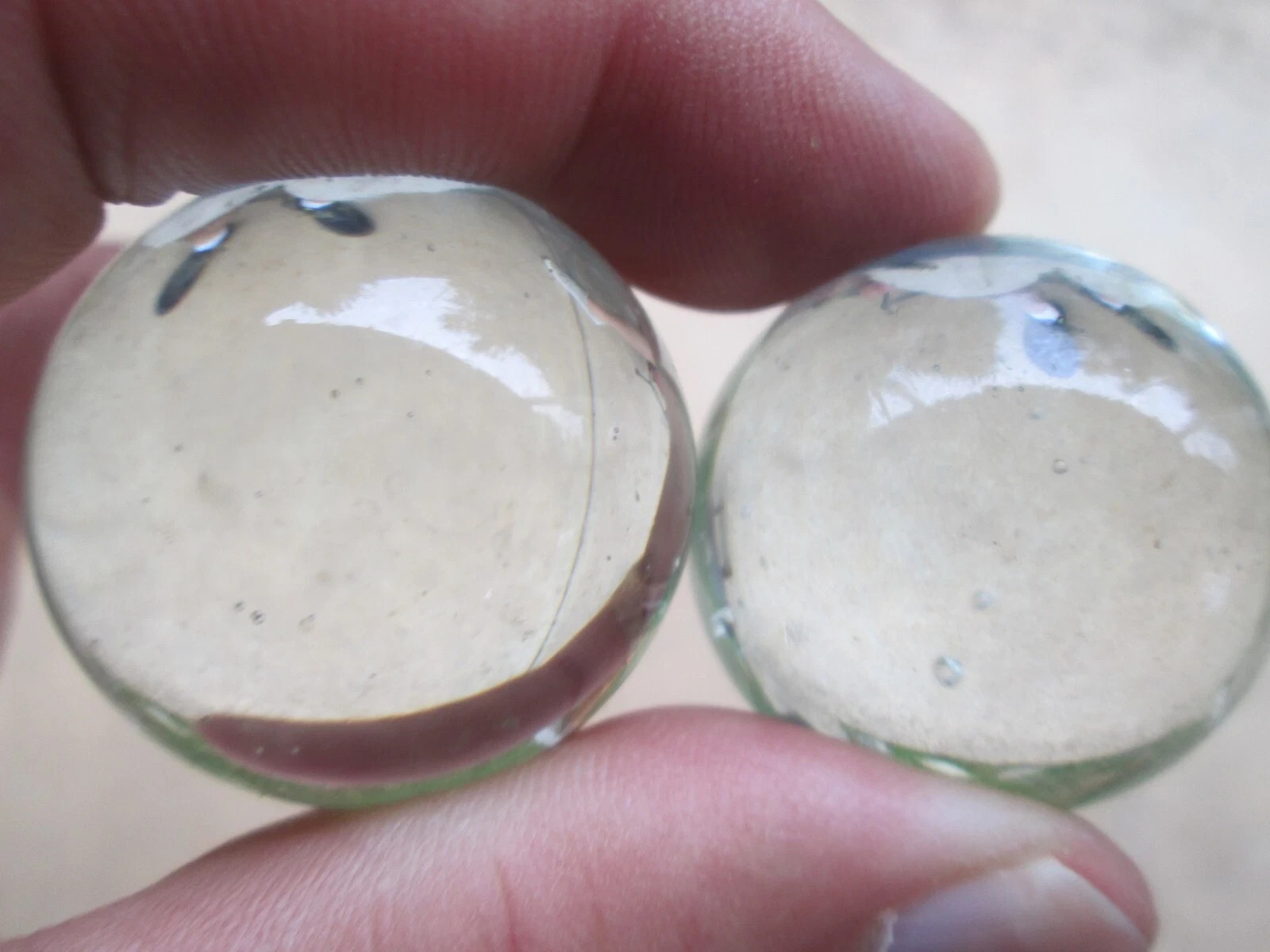 2 MAMMOTH 1 3/8 INCH 35MM ICE CLEAR BY VACOR / MEGA MARBLES