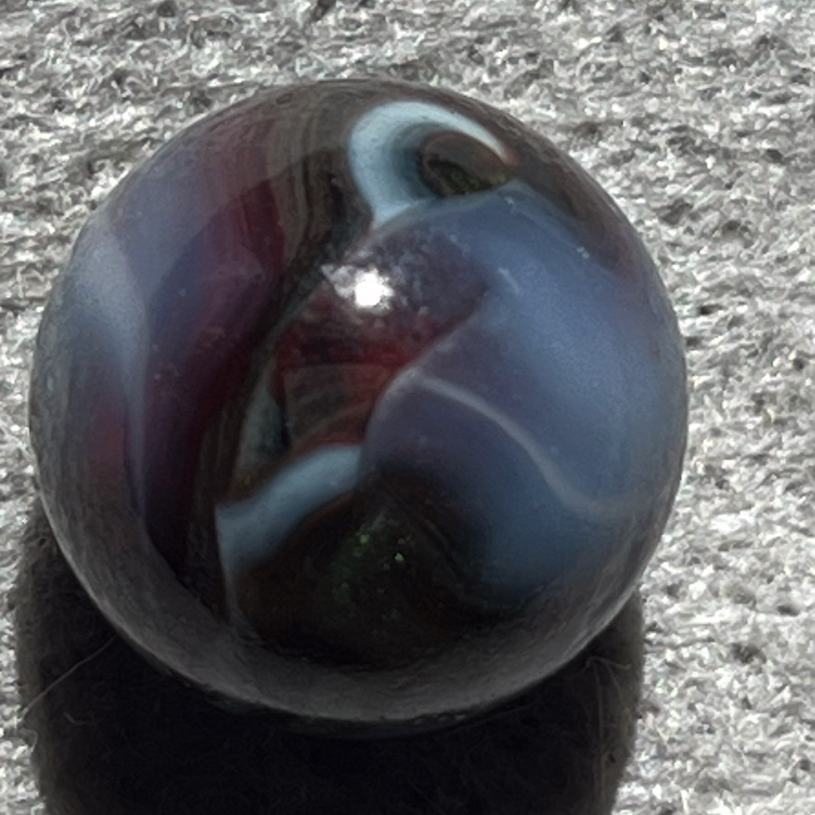 2008 JABO Cranberry Type 1 Oxblood Aventurine Swirl Marble Shooter .66″ MINT