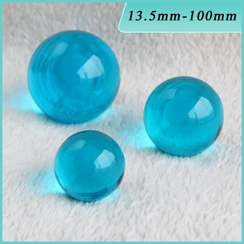 Lake Blue Crystal Glass Ball Round Beads Marbles Decorative Sphere 13.5mm-100mm