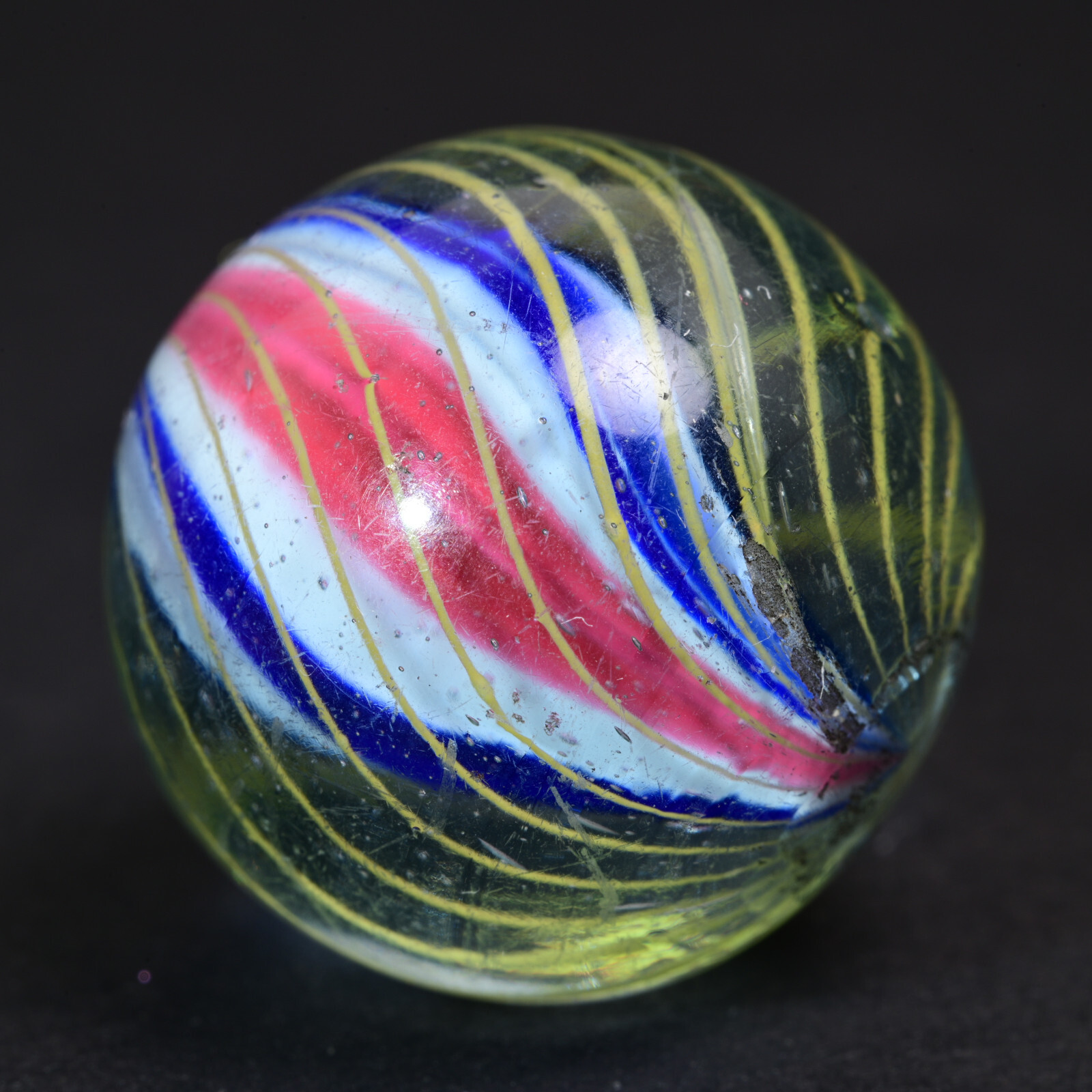 Double Ribbon Core German Handmade Antique Marble Bold Precise Cage 22mm 27/32”