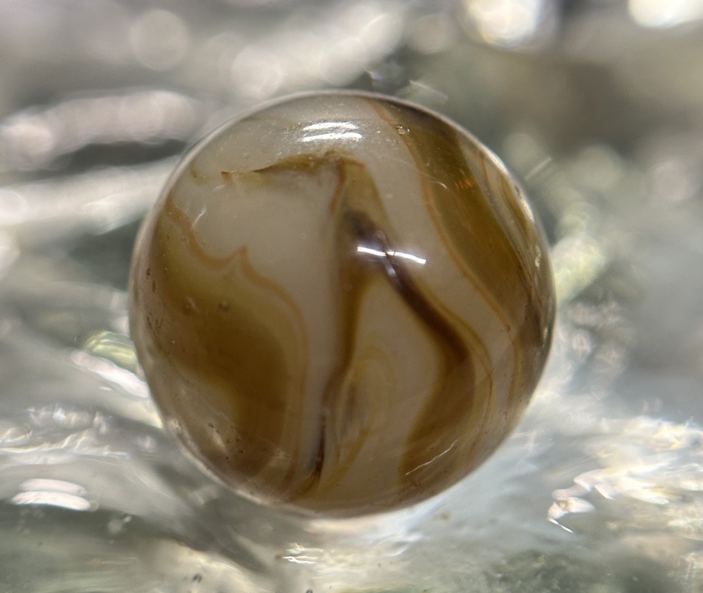 Vintage Alley Agate Pennsboro WV Swirl Marble .62” Mint HTF Oxblood Swirl Beauty