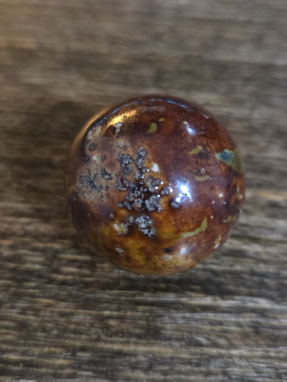 Antique Bennington Victorina era Clay Toy Marble .91 Inch